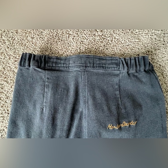 Harley‎ Davidson hi rise 10 skinny denim jeans biker grunge womens motorcycle - Picture 7 of 9